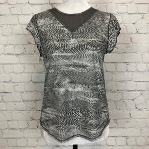 Lululemon For The Run Short Sleeve Brown White NO SIZE